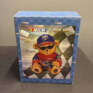 Vintage Jeff Gordon #24 NASCAR Teddy BEAR piggy Bank With ..., $24*